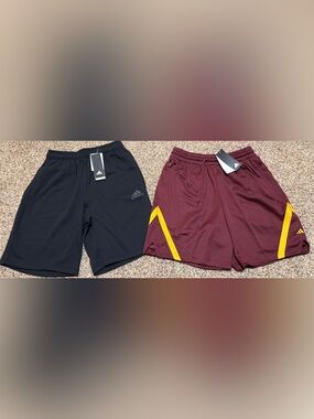 Adidas Athletic Basketball Shorts Bundle- Black Maroon Size S NWT